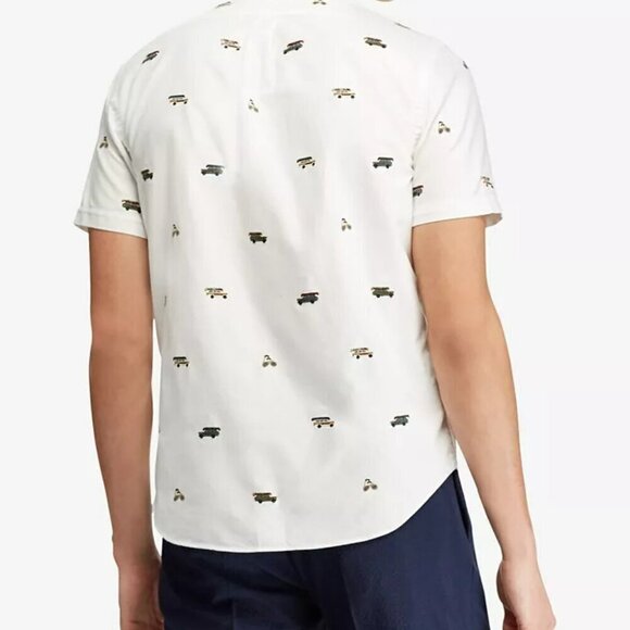 Polo Ralph Lauren Fun Shirt Short Sleeve Button Down Jeep Canoe Sunglasses Sz 3X - Picture 2 of 13